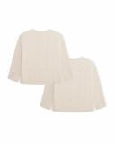 2 T-shirts Beiges en Maille Fille Fleurs d'Hiver 2 T-shirts Beiges en Maille Fille Fleurs d'Hiver