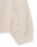 Sweat à Capuche Beige en Peluche Fille Fleurs d'Hiver Sweat à Capuche Beige en Peluche Fille Fleurs d'Hiver