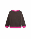 Sweat-shirt en peluche marron pour fille Fleurs d'hiver Sweat-shirt en peluche marron pour fille Fleurs d'hiver