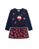 Robe Bleue En Maille Et Peluche Fille J'Adore Le Milk-Shake Robe Bleue En Maille Et Peluche Fille J'Adore Le Milk-Shake