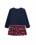 Robe Bleue En Maille Et Peluche Fille J'Adore Le Milk-Shake Robe Bleue En Maille Et Peluche Fille J'Adore Le Milk-Shake
