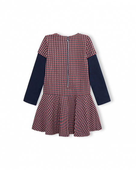 Robe Maille Fantaisie Bleue Fille J'Adore Le Milk-Shake Robe Maille Fantaisie Bleue Fille J'Adore Le Milk-Shake