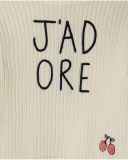 Pull Tricot Blanc Fille J'Adore Le Milk-Shake Pull Tricot Blanc Fille J'Adore Le Milk-Shake
