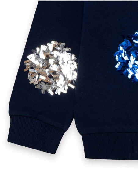 Sweat Fille Bleu Peluche J'Adore Le Milk-Shake