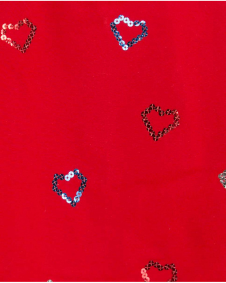 J'Adore Le Milk-Shake Girl Sweat en peluche rouge et jegging J'Adore Le Milk-Shake Girl Sweat en peluche rouge et jegging