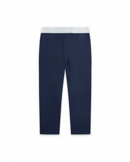 Legging peluche bleu fille J'Adore Le Milk-Shake Legging peluche bleu fille J'Adore Le Milk-Shake