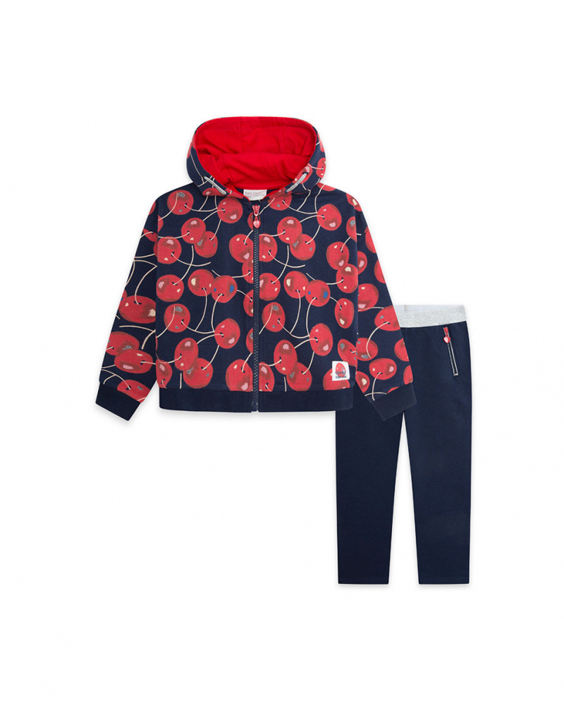 Sweat Et Legging Peluche Bleu Fille J'Adore Le Milk-Shake