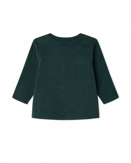 T-shirt En Tricot Vert Et Orange Garçon Natural Grown T-shirt En Tricot Vert Et Orange Garçon Natural Grown