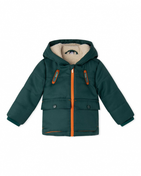 Parka Vert Matelassé Enfant Natural Grown Parka Vert Matelassé Enfant Natural Grown