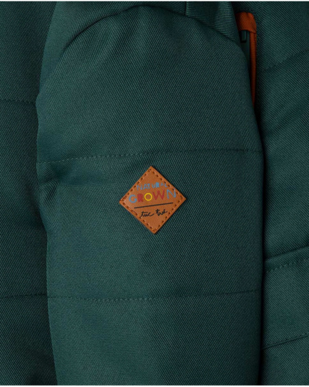 Parka Vert Matelassé Enfant Natural Grown Parka Vert Matelassé Enfant Natural Grown