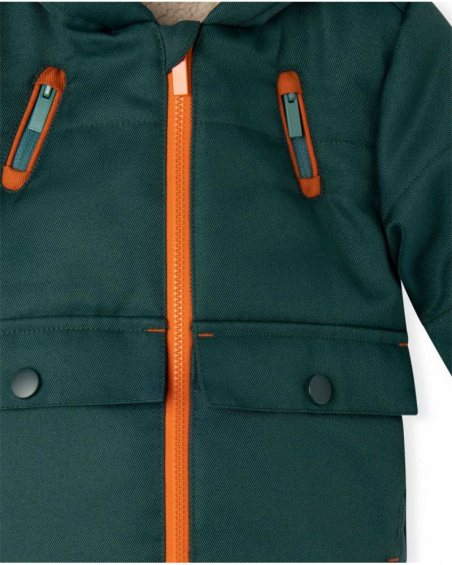 Parka Vert Matelassé Enfant Natural Grown Parka Vert Matelassé Enfant Natural Grown