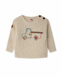 Pull Tricot Beige Garçon Natural Grown Pull Tricot Beige Garçon Natural Grown