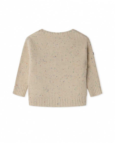 Pull Tricot Beige Garçon Natural Grown
