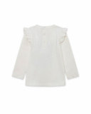 T-shirt en maille blanc et orange fille Natural Grown T-shirt en maille blanc et orange fille Natural Grown