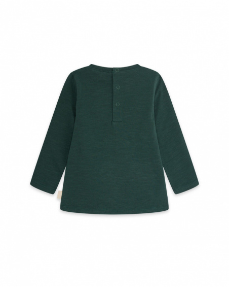 T-shirt en maille vert et orange fille Natural Grown T-shirt en maille vert et orange fille Natural Grown