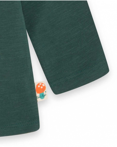 T-shirt en maille vert et orange fille Natural Grown T-shirt en maille vert et orange fille Natural Grown