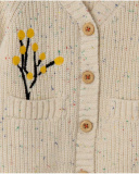Veste Tricot Beige Fille Natural Grown Veste Tricot Beige Fille Natural Grown