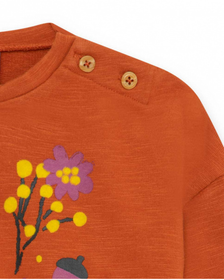 Robe en peluche orange fille Natural Grown Robe en peluche orange fille Natural Grown