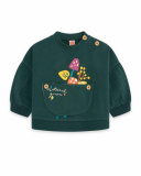 Sweat Peluche Vert Et Orange Fille Natural Grown Sweat Peluche Vert Et Orange Fille Natural Grown