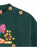 Sweat Peluche Vert Et Orange Fille Natural Grown Sweat Peluche Vert Et Orange Fille Natural Grown