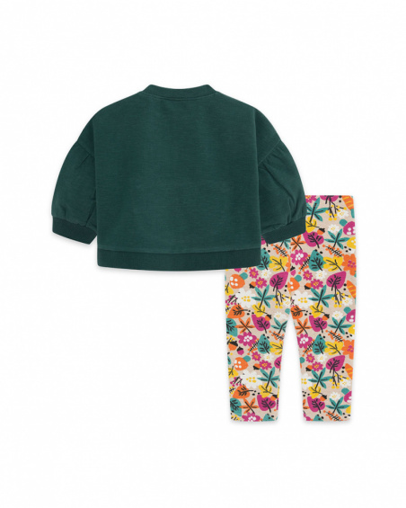 Sweat Vert En Peluche Et Legging Fille Natural Grown Sweat Vert En Peluche Et Legging Fille Natural Grown