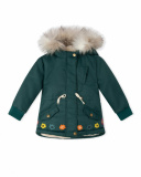 Parka Soft Fille Verte Natural Grown Parka Soft Fille Verte Natural Grown