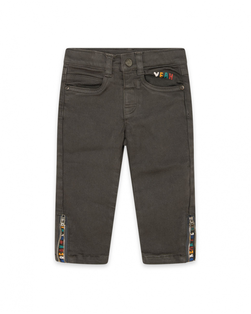 Pantalon en sergé gris Connect pour enfant