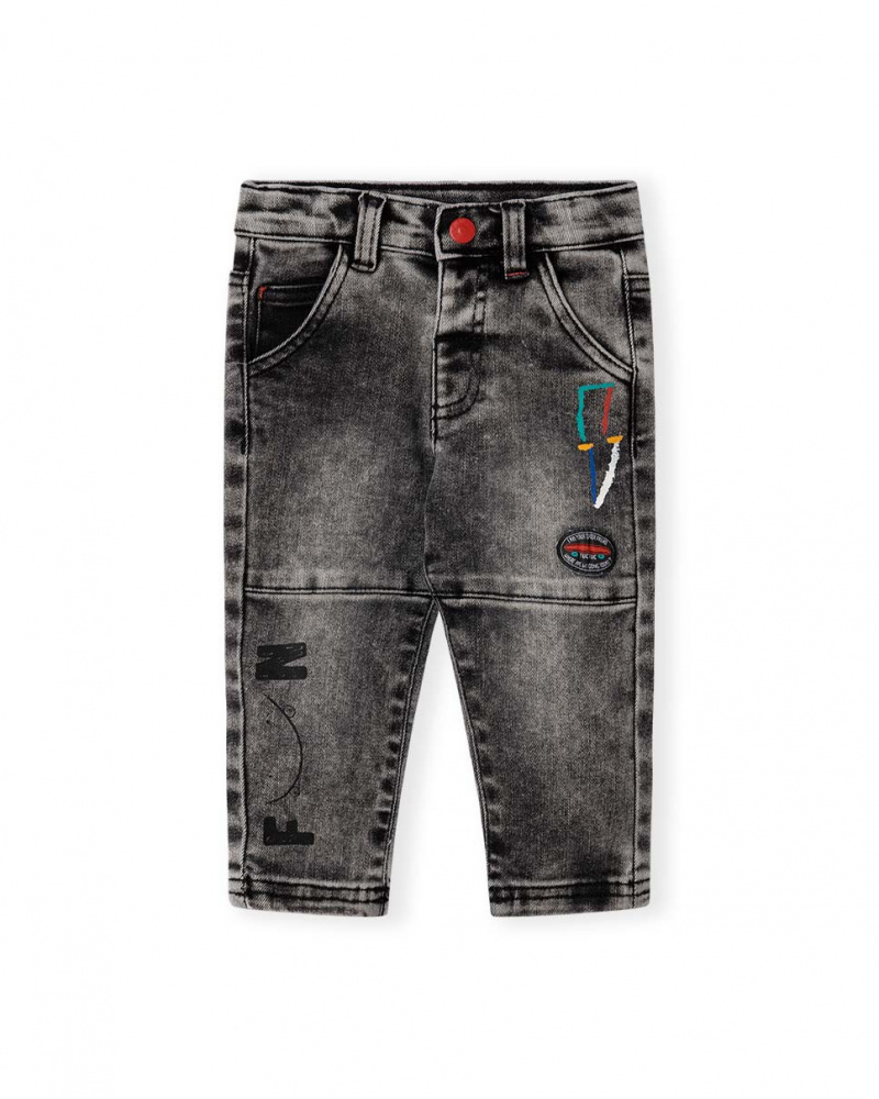 Pantalon Denim Noir Garçon Connect