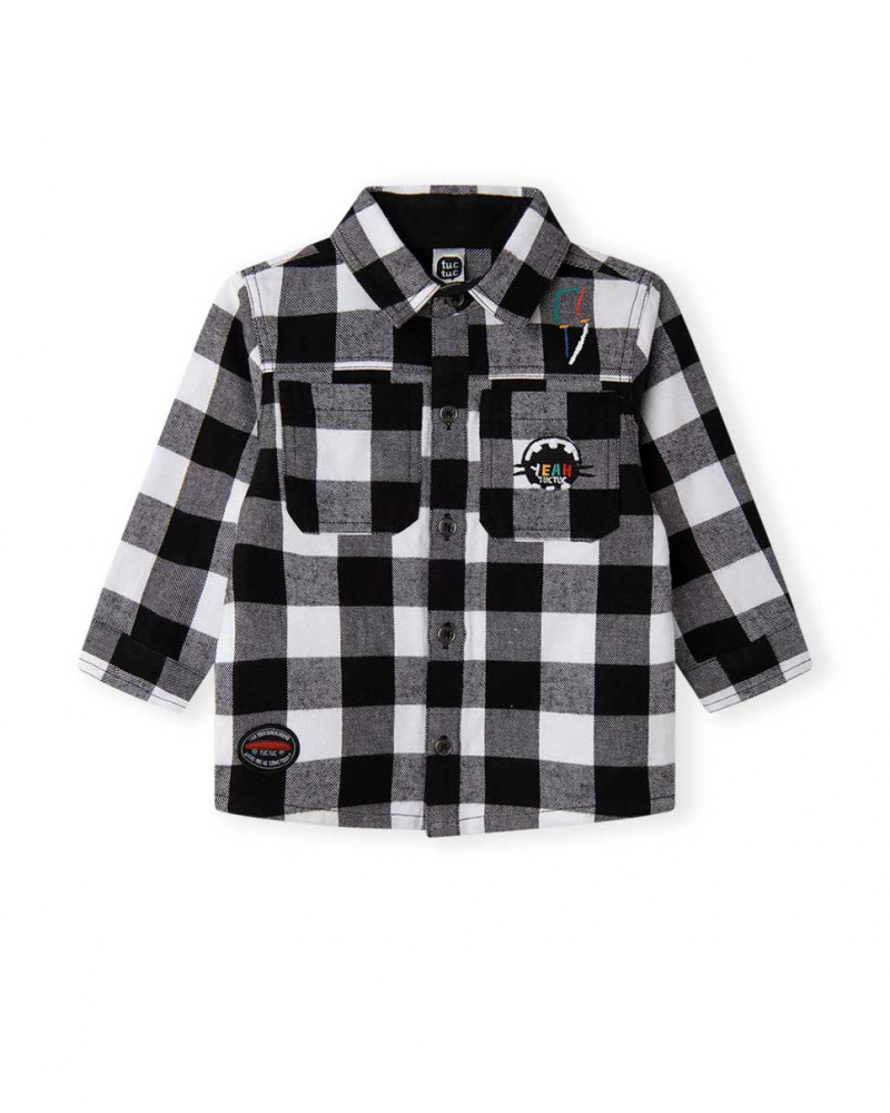 Chemise en flanelle noire Boy Connect