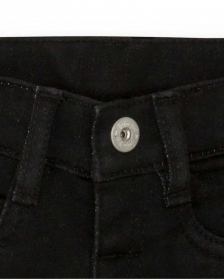 Pantalon en sergé noir Connect Girl Pantalon en sergé noir Connect Girl