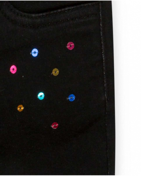 Pantalon en sergé noir Connect Girl Pantalon en sergé noir Connect Girl