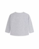 T-shirt fille Connect gris et noir en maille T-shirt fille Connect gris et noir en maille