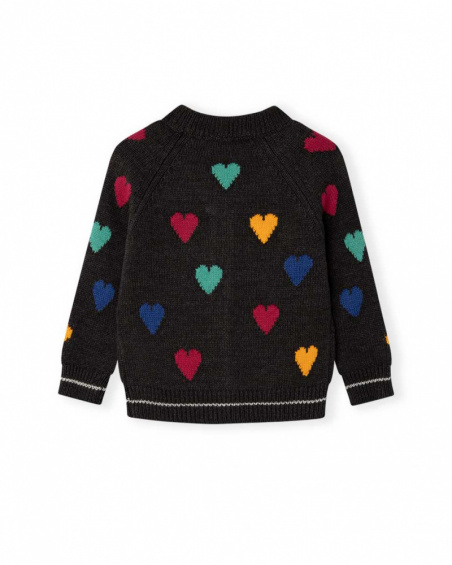 Veste grise en tricot Connect fille Veste grise en tricot Connect fille