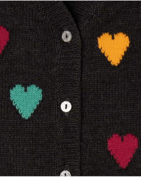 Veste grise en tricot Connect fille Veste grise en tricot Connect fille