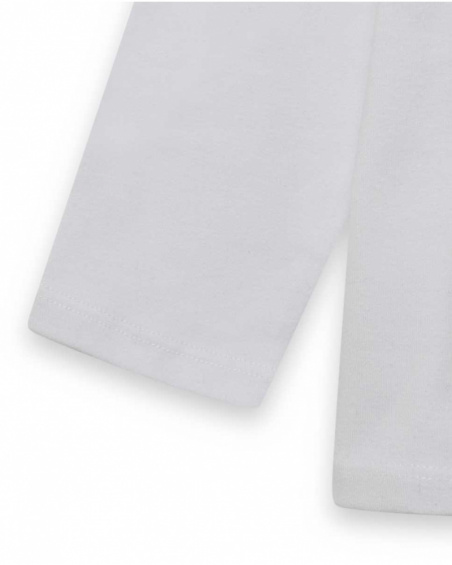 T-shirt en maille blanc et rose fille Connect T-shirt en maille blanc et rose fille Connect