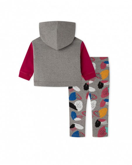 Sweat-shirt et legging en peluche gris et rose Girl Connect Sweat-shirt et legging en peluche gris et rose Girl Connect
