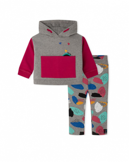 Sweat-shirt et legging en peluche gris et rose Girl Connect Sweat-shirt et legging en peluche gris et rose Girl Connect
