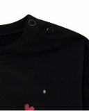 T-shirt fille noir et rose en maille Connect T-shirt fille noir et rose en maille Connect