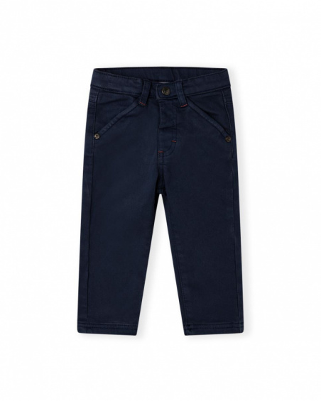 Pantalon bleu sergé Boy Fishing Club Pantalon bleu sergé Boy Fishing Club