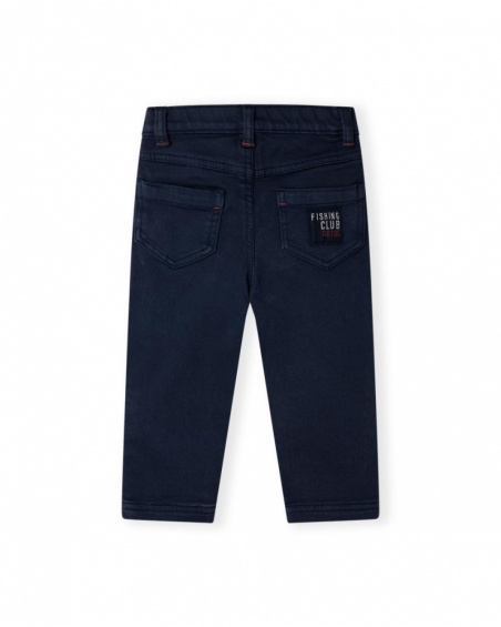 Pantalon bleu sergé Boy Fishing Club Pantalon bleu sergé Boy Fishing Club