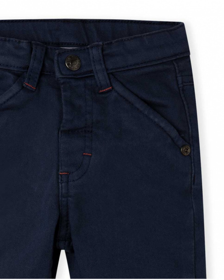 Pantalon bleu sergé Boy Fishing Club Pantalon bleu sergé Boy Fishing Club