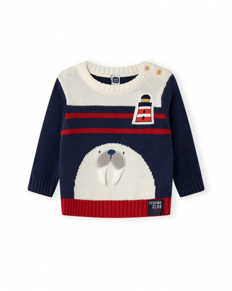 Jersey Tricot Bleu Boy Fishing Club
