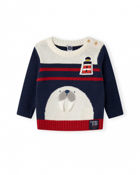 Jersey Tricot Bleu Boy Fishing Club