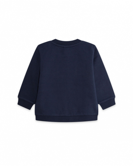 Sweat en peluche bleu pour garçon Fishing Club Sweat en peluche bleu pour garçon Fishing Club
