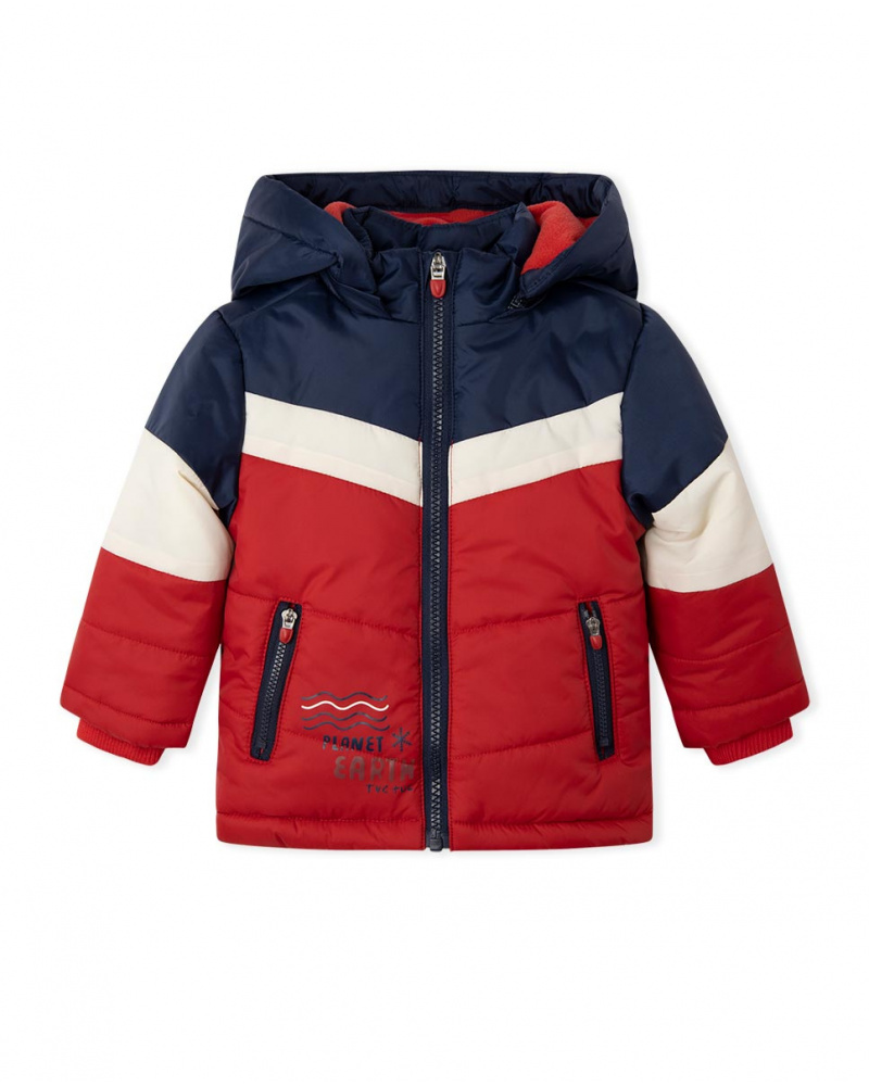 Parka matelassée rouge Boy Fishing Club