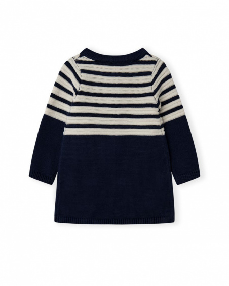 Fille Bleu Tricot Robe Fishing Club Fille Bleu Tricot Robe Fishing Club