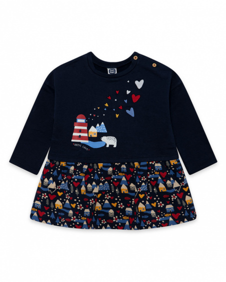 Club De Pêche Fille Robe En Peluche Bleu Et Rouge Club De Pêche Fille Robe En Peluche Bleu Et Rouge