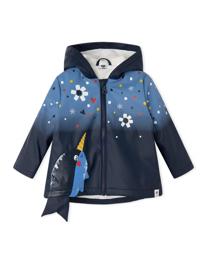 Fille Bleu Trench-Coat Fishing Club