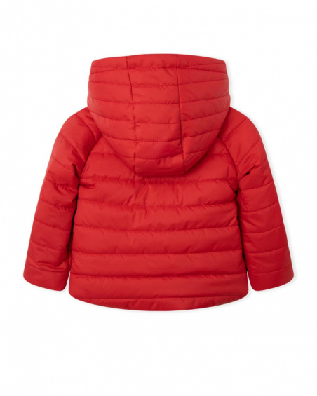 Parka rembourrée rouge pour fille Fishing Club