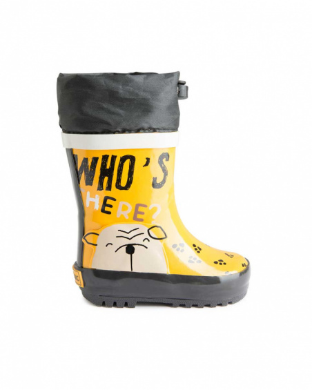Bottes en caoutchouc Dog'S Mix orange pour garçon